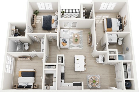 a floor plan of a house with a bedroom and a living room